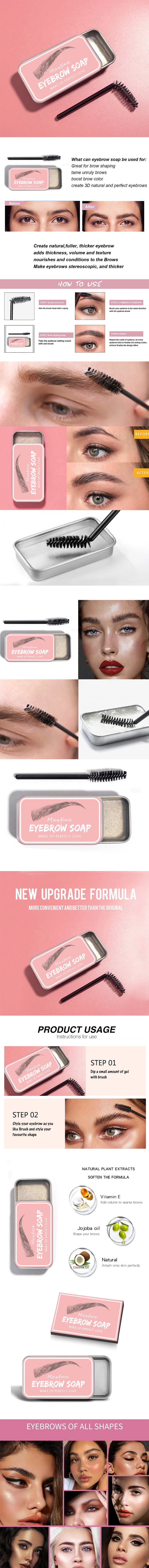 Eyebrow Shaping Eye Brow Eyebrows Brow Soap with Brush