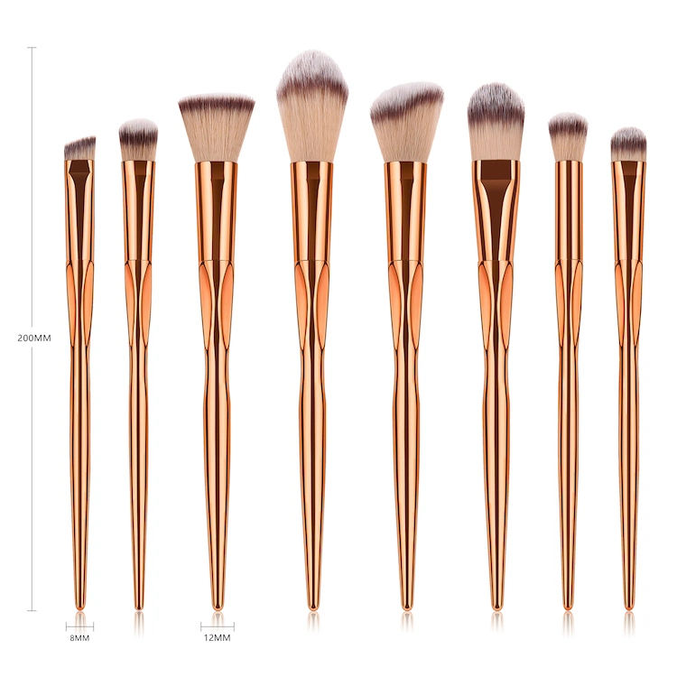 Premium Quality Synthetic Dense Bristles Face Cosmetic Makeup Brushes for Blending Liquid, Cream or Flawless Powder Cosmetics Buffing Stippling Concealer